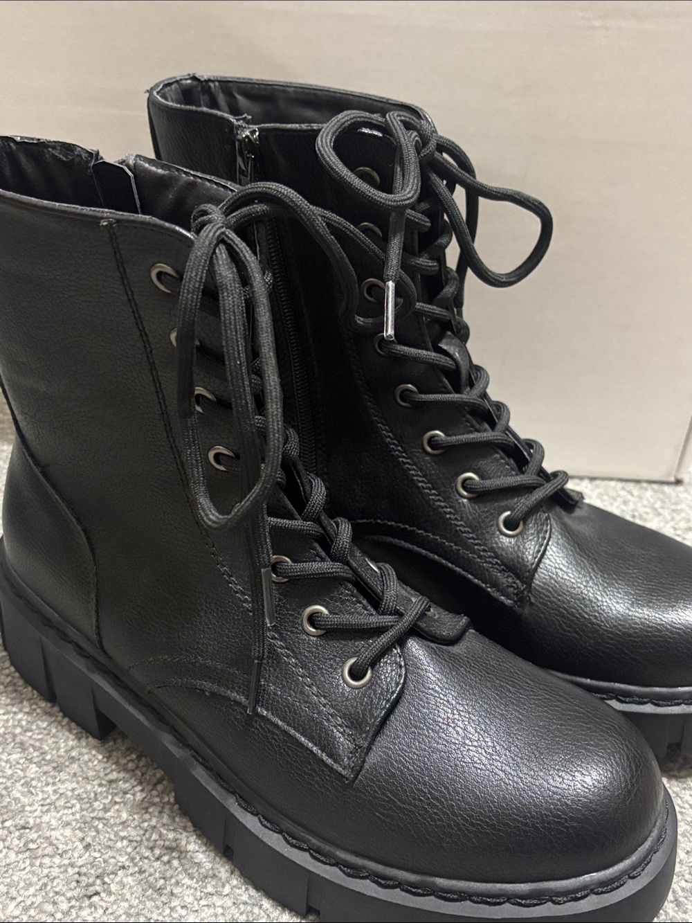Women’s Mix No. 6 Black Linston Combat Boots
